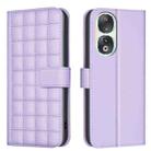 For Honor 90 5G Square Texture Leather Phone Case(Purple) - 1