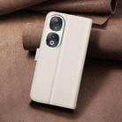 For Honor 90 5G Square Texture Leather Phone Case(Beige) - 3