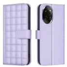 For Honor 100 Pro Square Texture Leather Phone Case(Purple) - 1