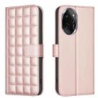 For Honor 100 Pro Square Texture Leather Phone Case(Rose Gold) - 1