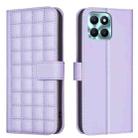 For Honor X6a Square Texture Leather Phone Case(Purple) - 1