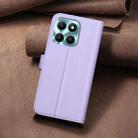 For Honor X6a Square Texture Leather Phone Case(Purple) - 3