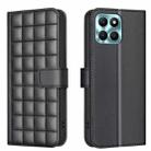 For Honor X6a Square Texture Leather Phone Case(Black) - 1