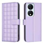 For Honor X7b Square Texture Leather Phone Case(Purple) - 1