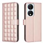 For Honor X7b Square Texture Leather Phone Case(Rose Gold) - 1