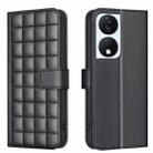 For Honor X7b Square Texture Leather Phone Case(Black) - 1