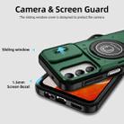 For Samsung Galaxy A14 Sliding Camshield TPU Hybrid PC Magnetic Holder Phone Case(Dark Green) - 3