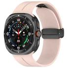 For Samsung Galaxy Watch Ultra 47mm Magnetic Folding Buckle Silicone Watch Band(Pink) - 1