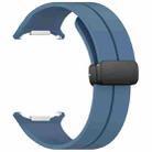 For Samsung Galaxy Watch Ultra 47mm Magnetic Folding Buckle Silicone Watch Band(Blue) - 3