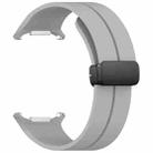 For Samsung Galaxy Watch Ultra 47mm Magnetic Folding Buckle Silicone Watch Band(Grey) - 3