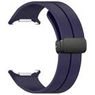 For Samsung Galaxy Watch Ultra 47mm Magnetic Folding Buckle Silicone Watch Band(Midnight Blue) - 3