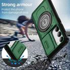 For Samsung Galaxy S23 5G Sliding Camshield TPU Hybrid PC Magnetic Holder Phone Case(Dark Green) - 2