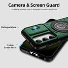 For Samsung Galaxy S23 5G Sliding Camshield TPU Hybrid PC Magnetic Holder Phone Case(Dark Green) - 3