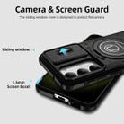 For Samsung Galaxy S23 5G Sliding Camshield TPU Hybrid PC Magnetic Holder Phone Case(Black) - 3