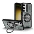 For Samsung Galaxy S23 5G Sliding Camshield TPU Hybrid PC Magnetic Holder Phone Case(Grey) - 1