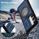 For Samsung Galaxy S23 5G Sliding Camshield TPU Hybrid PC Magnetic Holder Phone Case(Dark Blue) - 2