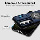 For Samsung Galaxy S23 5G Sliding Camshield TPU Hybrid PC Magnetic Holder Phone Case(Dark Blue) - 3