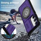 For Samsung Galaxy S23 5G Sliding Camshield TPU Hybrid PC Magnetic Holder Phone Case(Purple) - 2