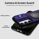 For Samsung Galaxy S23 5G Sliding Camshield TPU Hybrid PC Magnetic Holder Phone Case(Purple) - 3