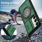 For Samsung Galaxy S24 5G Sliding Camshield TPU Hybrid PC Magnetic Holder Phone Case(Dark Green) - 2