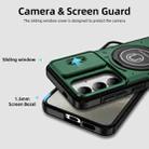 For Samsung Galaxy S24 5G Sliding Camshield TPU Hybrid PC Magnetic Holder Phone Case(Dark Green) - 3