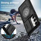 For Samsung Galaxy S23+ 5G Sliding Camshield TPU Hybrid PC Magnetic Holder Phone Case(Black) - 2