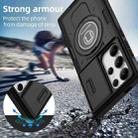 For Samsung Galaxy S24 Ultra 5G Sliding Camshield TPU Hybrid PC Magnetic Holder Phone Case(Black) - 2