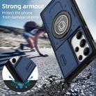 For Samsung Galaxy S24 Ultra 5G TPU Hybrid PC Magnetic Holder Phone Case(Dark Blue) - 2