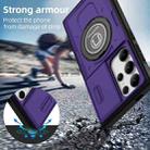 For Samsung Galaxy S24 Ultra 5G Sliding Camshield TPU Hybrid PC Magnetic Holder Phone Case(Purple) - 2