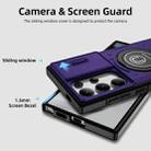 For Samsung Galaxy S24 Ultra 5G Sliding Camshield TPU Hybrid PC Magnetic Holder Phone Case(Purple) - 3