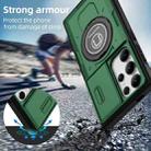 For Samsung Galaxy S23 Ultra 5G Sliding Camshield TPU Hybrid PC Magnetic Holder Phone Case(Dark Green) - 2