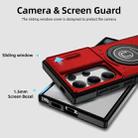 For Samsung Galaxy S23 Ultra 5G Sliding Camshield TPU Hybrid PC Magnetic Holder Phone Case(Red) - 3