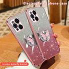 For OPPO Find X3 Plated Gradient Glitter Butterfly Holder TPU Phone Case(Silver) - 3