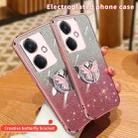 For OPPO K11 Plated Gradient Glitter Butterfly Holder TPU Phone Case(Purple) - 3