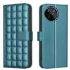 For Realme 11 4G Global Square Texture Leather Phone Case(Green) - 1