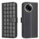 For Realme 11 5G Global / 11X Square Texture Leather Phone Case(Black) - 1