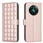 For Realme 12+ 5G Square Texture Leather Phone Case(Rose Gold) - 1