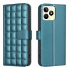 For Realme C53 Square Texture Leather Phone Case(Green) - 1