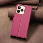 For Realme C53 Square Texture Leather Phone Case(Red) - 3