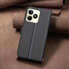 For Realme C53 Square Texture Leather Phone Case(Black) - 3