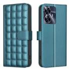 For Realme C55 Square Texture Leather Phone Case(Green) - 1