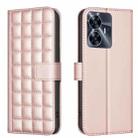 For Realme C55 Square Texture Leather Phone Case(Rose Gold) - 1