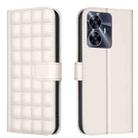 For Realme C55 Square Texture Leather Phone Case(Beige) - 1