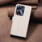 For Realme C55 Square Texture Leather Phone Case(Beige) - 3