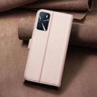 For OPPO A16 / A16s / A54s / A55 / A54 Square Texture Leather Phone Case(Rose Gold) - 3