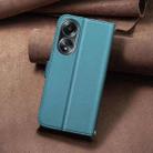 For OPPO A58 4G Square Texture Leather Phone Case(Green) - 3