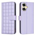 For OPPO A59 5G Square Texture Leather Phone Case(Purple) - 1