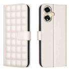 For OPPO A59 5G Square Texture Leather Phone Case(Beige) - 1