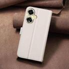 For OPPO A59 5G Square Texture Leather Phone Case(Beige) - 3