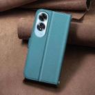 For OPPO A60 4G Square Texture Leather Phone Case(Green) - 3